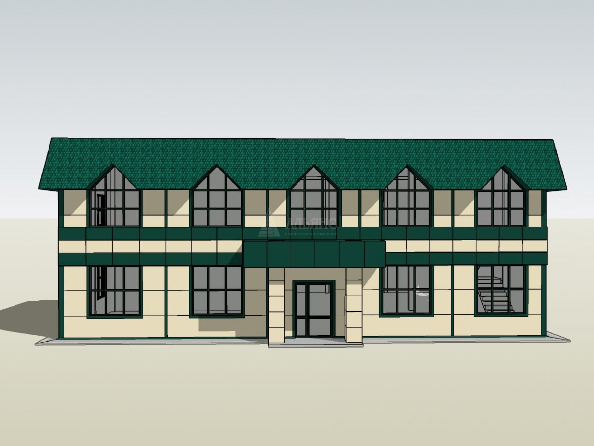 3D визуализация Магазин из сэндвич-панелей - фото 2