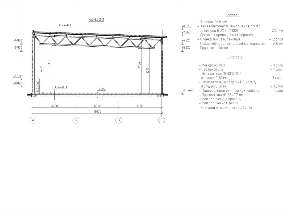 Планировка Производственное здание из сэндвич панелей -  фото 3
