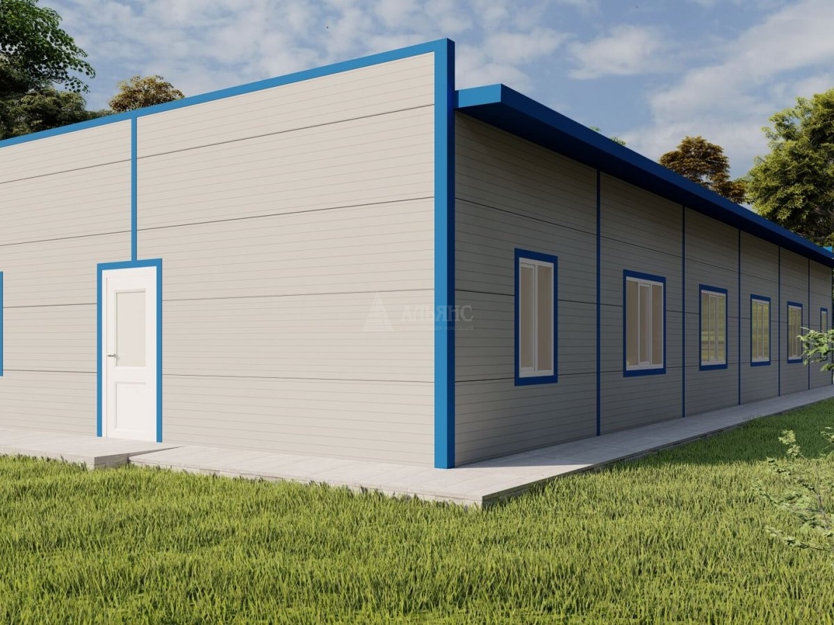 3D визуализация Проект гостиницы из сэндвич-панелей - фото 3