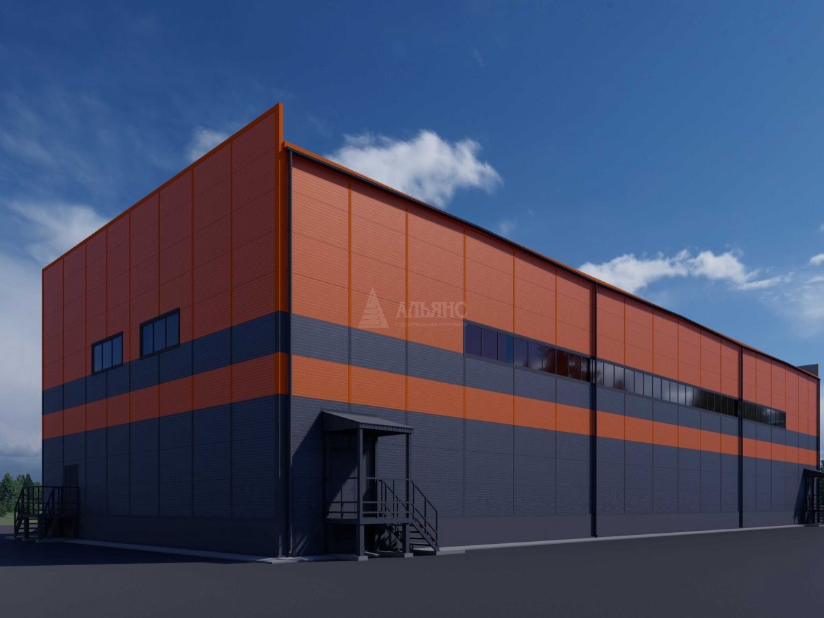 3D визуализация Склад из сэндвич панелей - фото 3