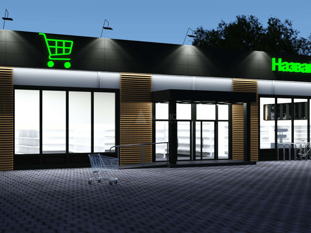 3D визуализация Магазин из сэндвич-панелей - фото 5
