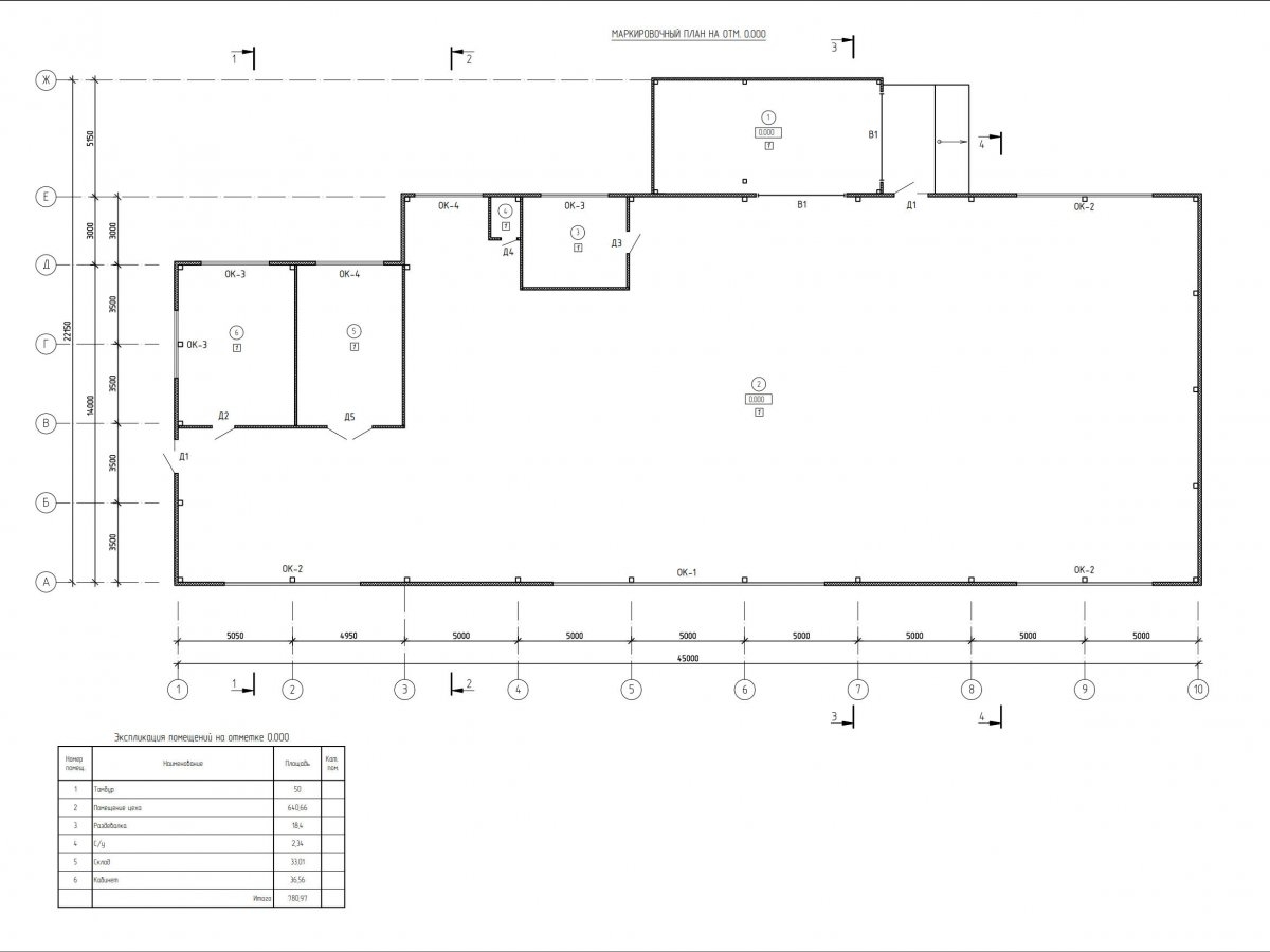 Планировка Склад из сэндвич панелей -  фото 1
