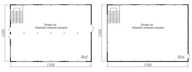 Планировка Продуктовая база из сэндвич-панелей -  фото 1