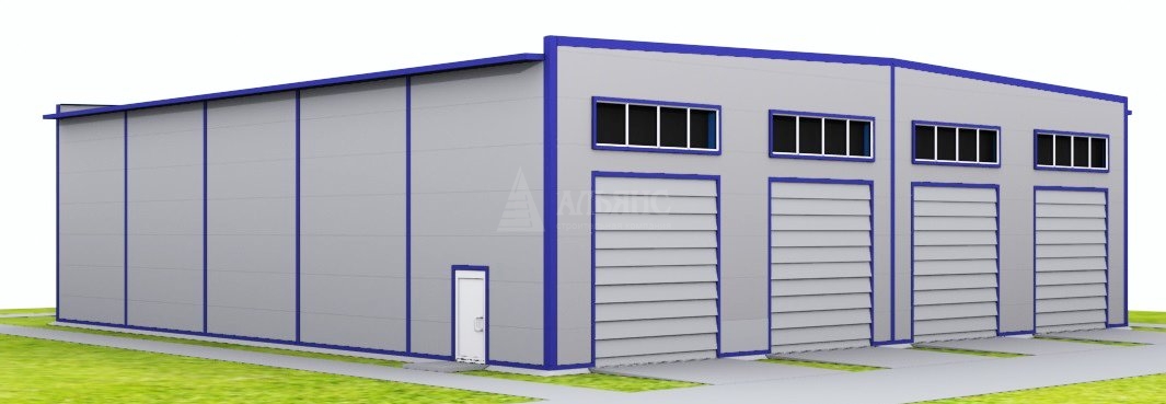 3D визуализация Проект СТО из сэндвич-панелей - фото 6